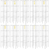 Tomato Cages, 11.8" x 11.8" x 46.1", 10 Packs Square Plant Support Cages, Silver PVC-Coated Steel Tomato Towers for Climbing Vegetables, Plants, Flowers, Fruits